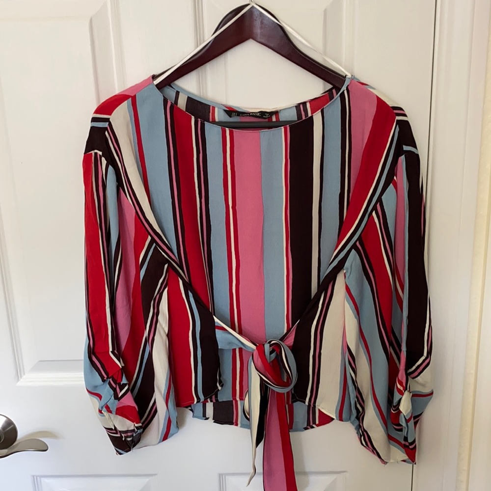 Zara striped blouse!